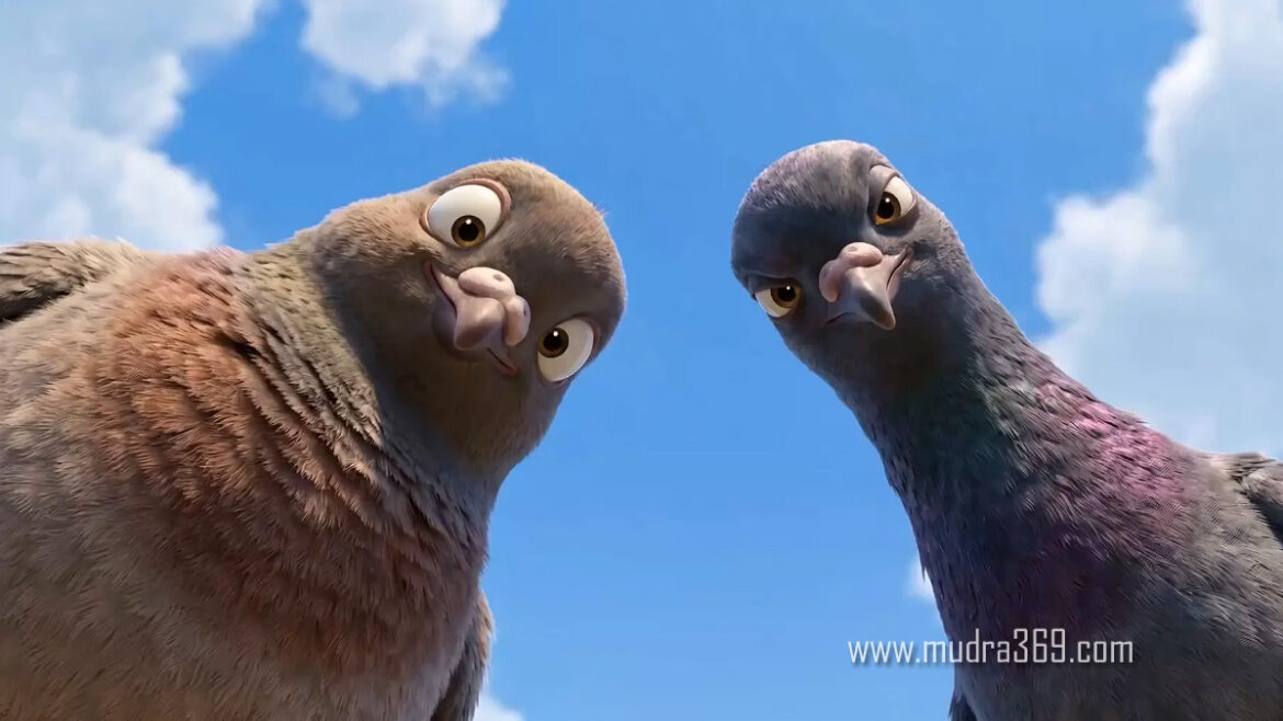 AI-generated Pixar-style pigeons